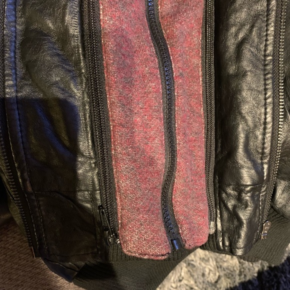 Mens Topman Leather Moto Jacket - Picture 5 of 7